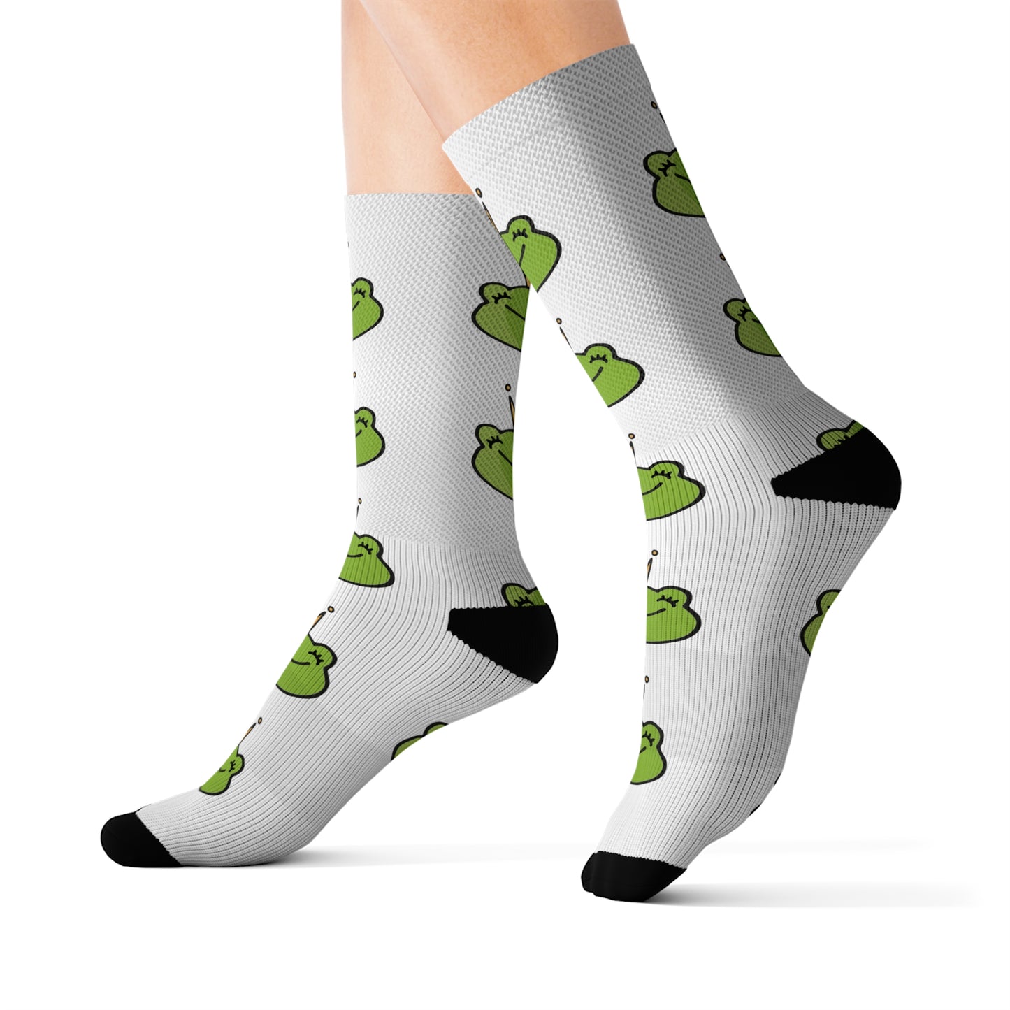 HANDSOMEkid Frog Prince Logo Sublimation Socks for Adults