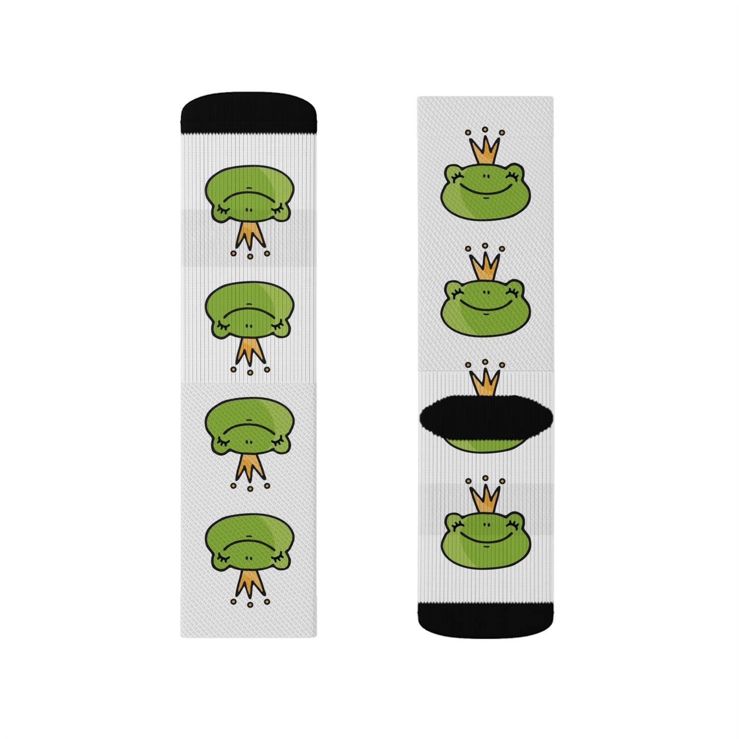 HANDSOMEkid Frog Prince Logo Sublimation Socks for Adults